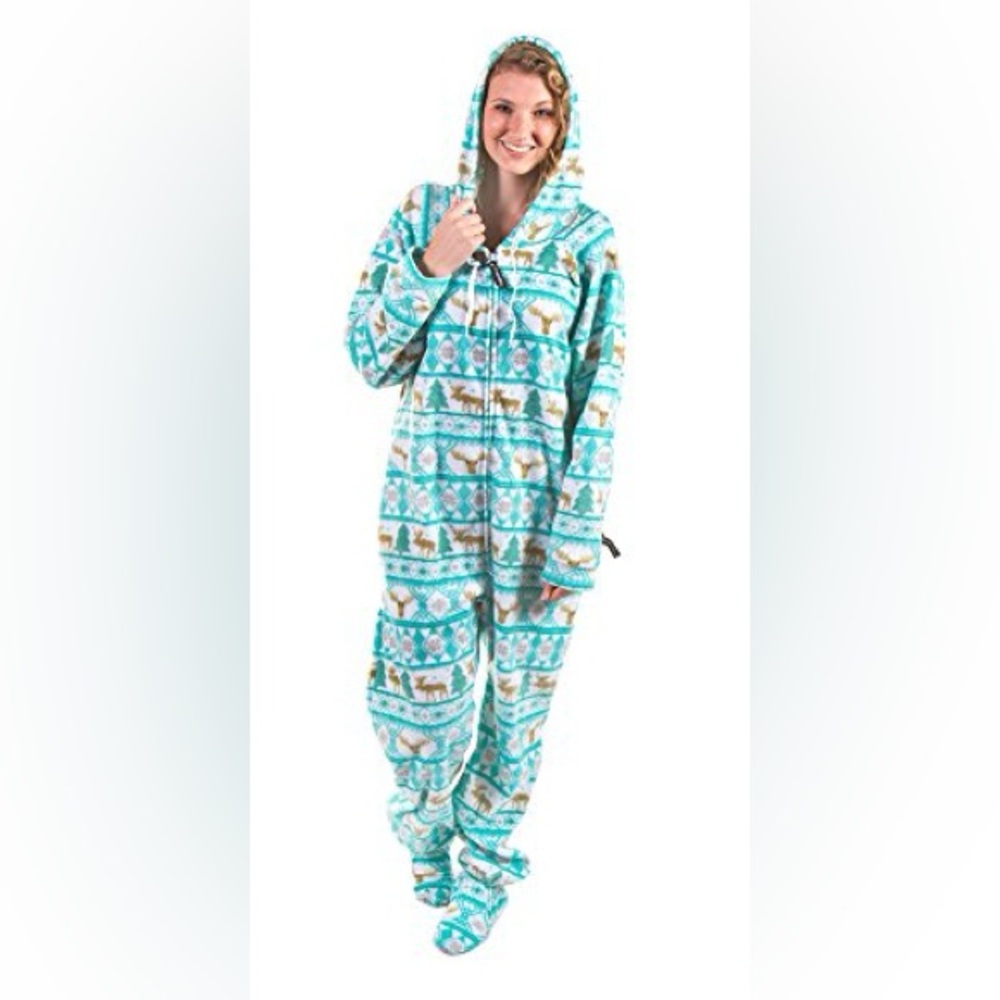 Forever Lazy Footed Adult Onesies, Unisex One-Piece Pajama Jumpsuits